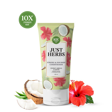 Strong & Nourish Conditioner | Coconut, Hibiscus, Castor & 13 Herbs